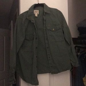 Green jean jacket. Small